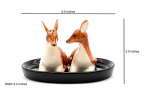 Deer Salt + Pepper Shakers