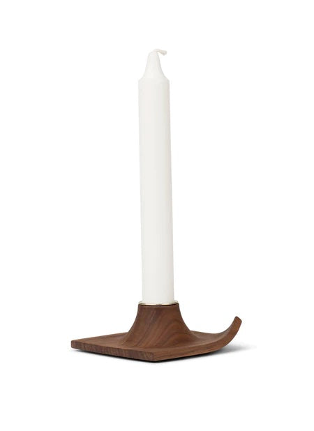 Chamberstick natural copper candle holder + free Chamber candle