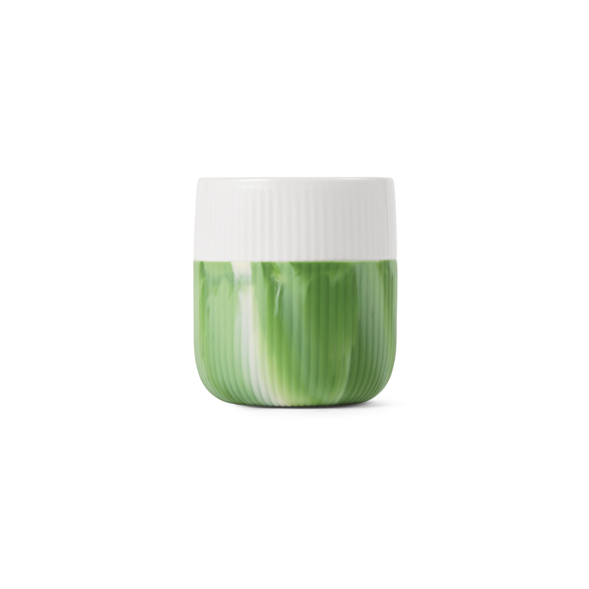 Fluted Contrast Mug | Marble Green Grass