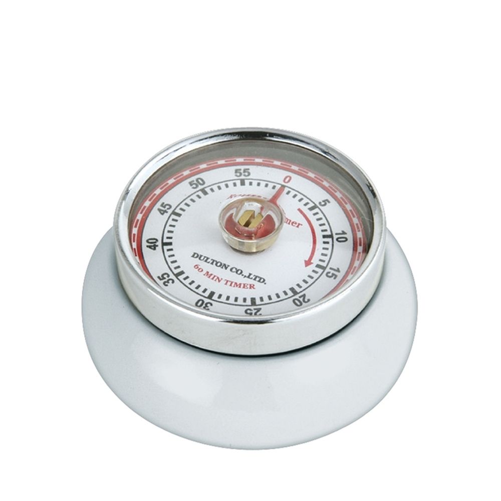 "Retro" Kitchen Timer | White