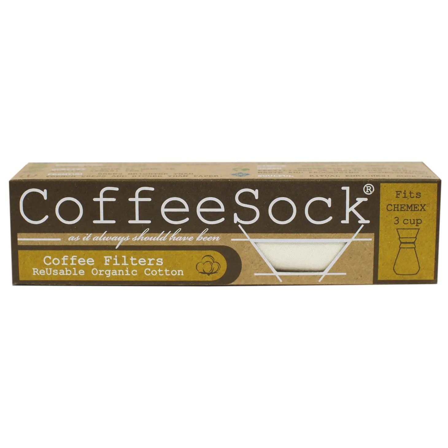 CoffeeSock Reusable Coffee Filters | Chemex 3 Cup - CoffeeSock - Bluecashew Kitchen Homestead