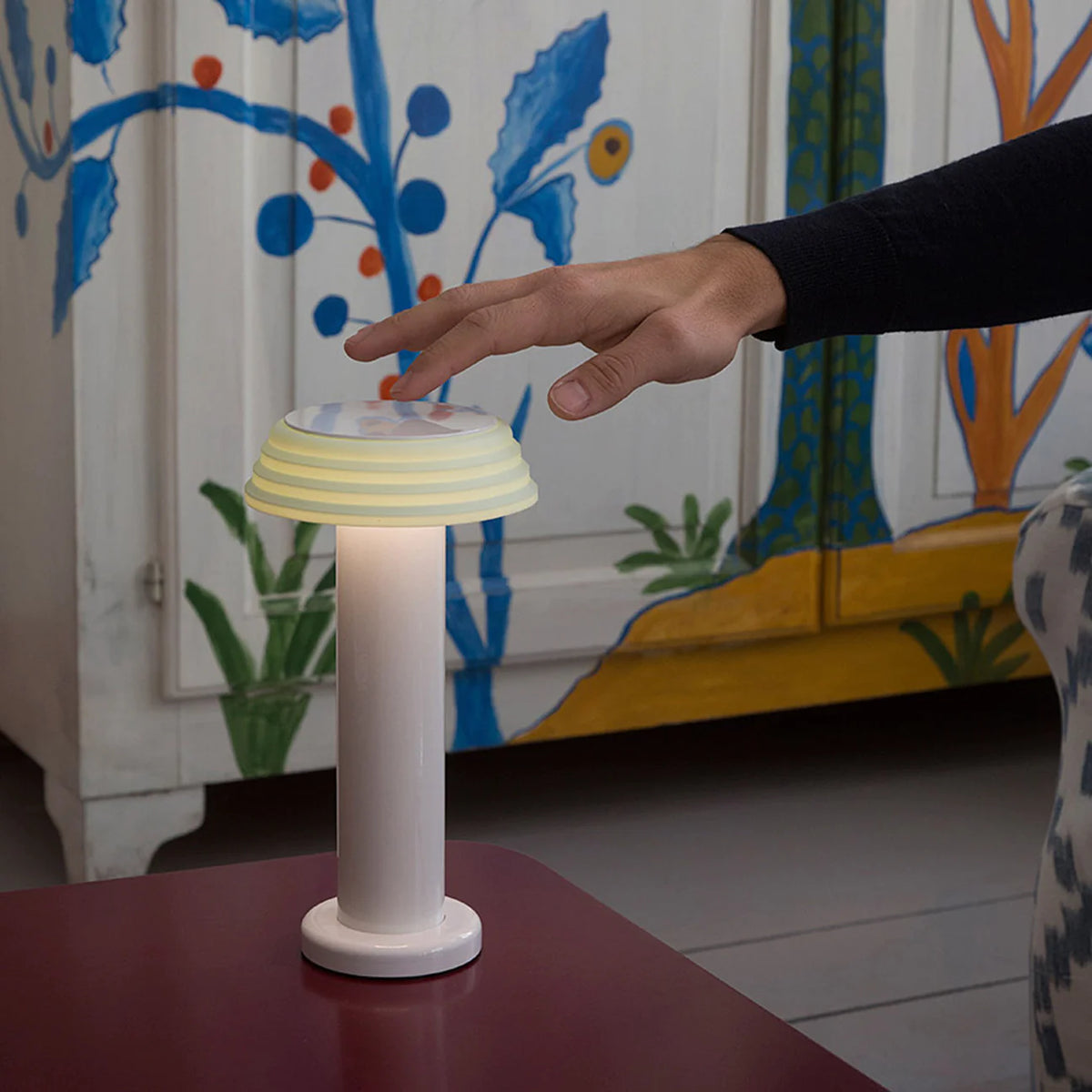 PL1 Portable Lamp | White + Mint - MoMA Design Ideas - Bluecashew Kitchen Homestead