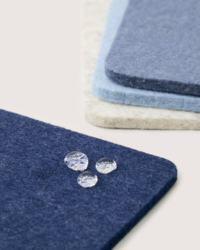 Bierfilzl Merino Wool Square Coaster Multi 4 pk Social Hour - Graf Lantz - bluecashew kitchen homestead