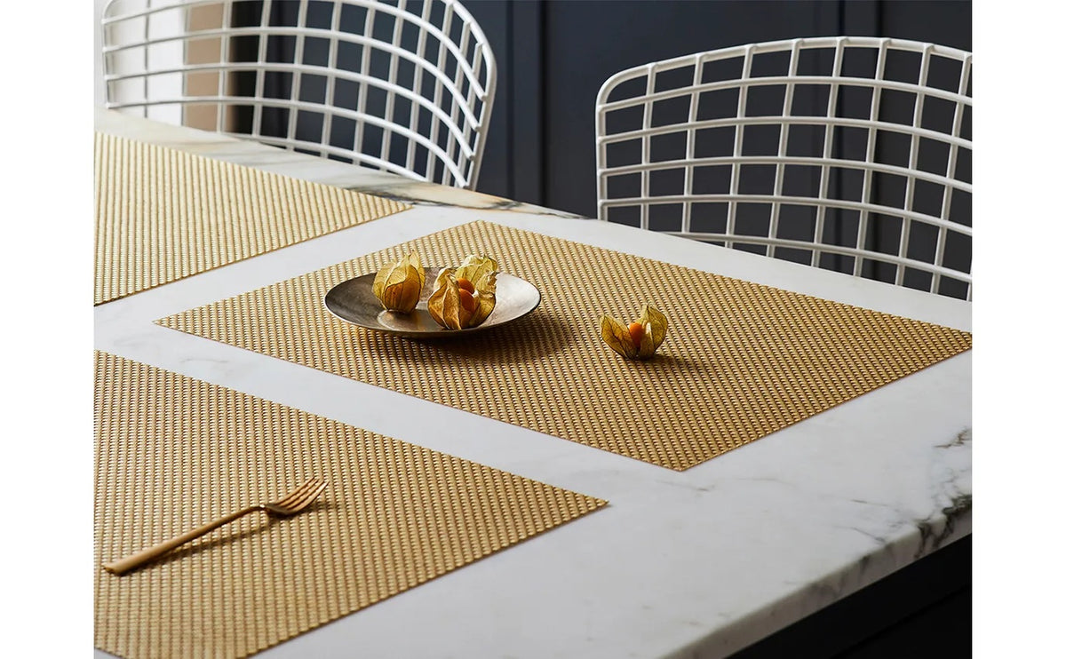 Basketweave Placemat | Gilded - Chilewich LLC - Bluecashew Kitchen Homestead