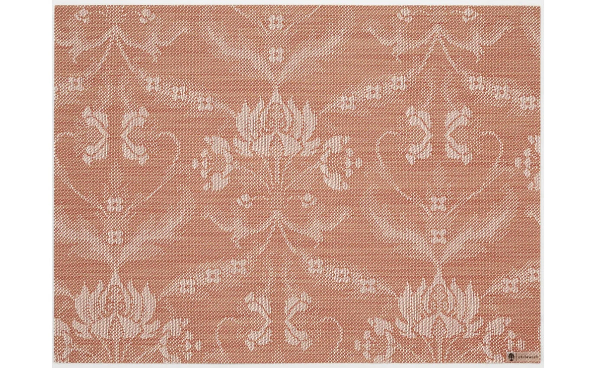 Damask Placemat | Burnt Coral - Chilewich - Bluecashew Kitchen Homestead