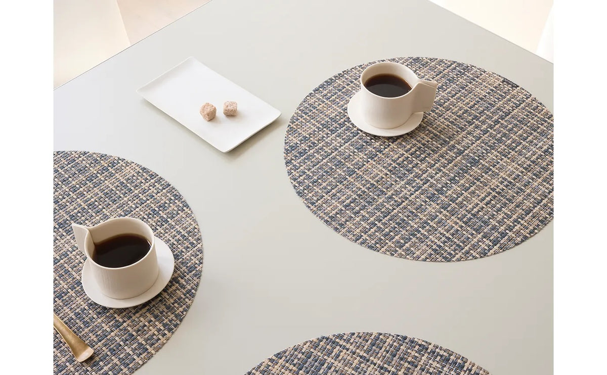 Basketweave Round Placemat | Coast