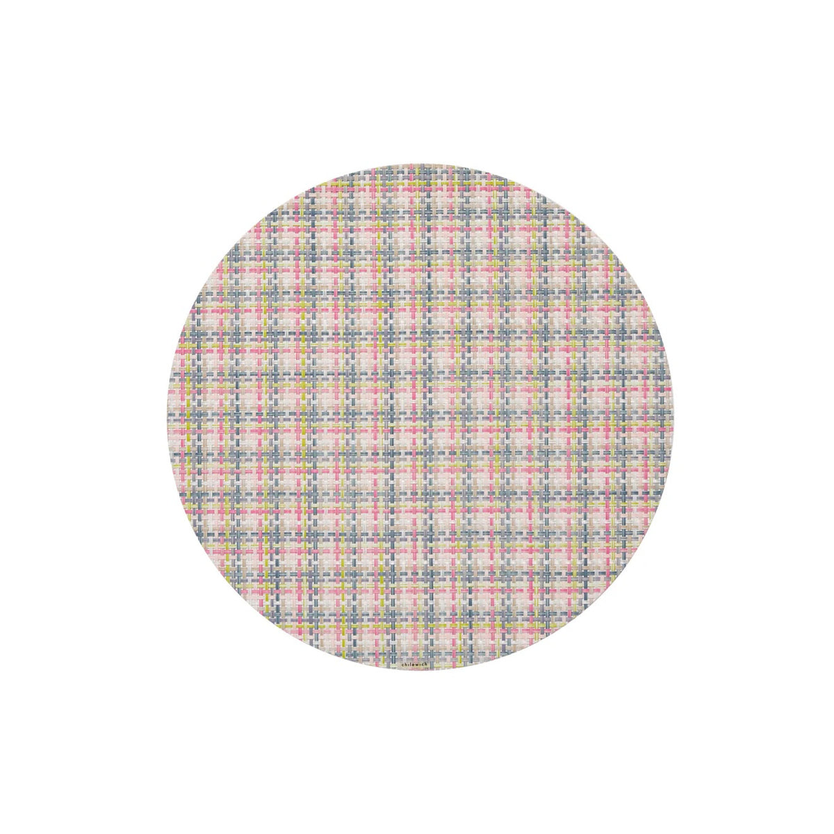 Basketweave Round Placemat | Begonia - Chilewich LLC - bluecashew kitchen homestead