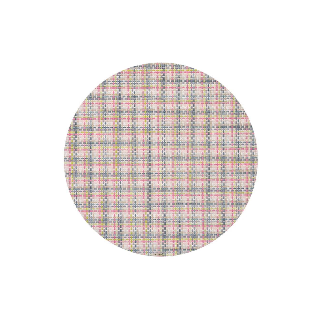 Basketweave Round Placemat | Begonia - Chilewich LLC - bluecashew kitchen homestead