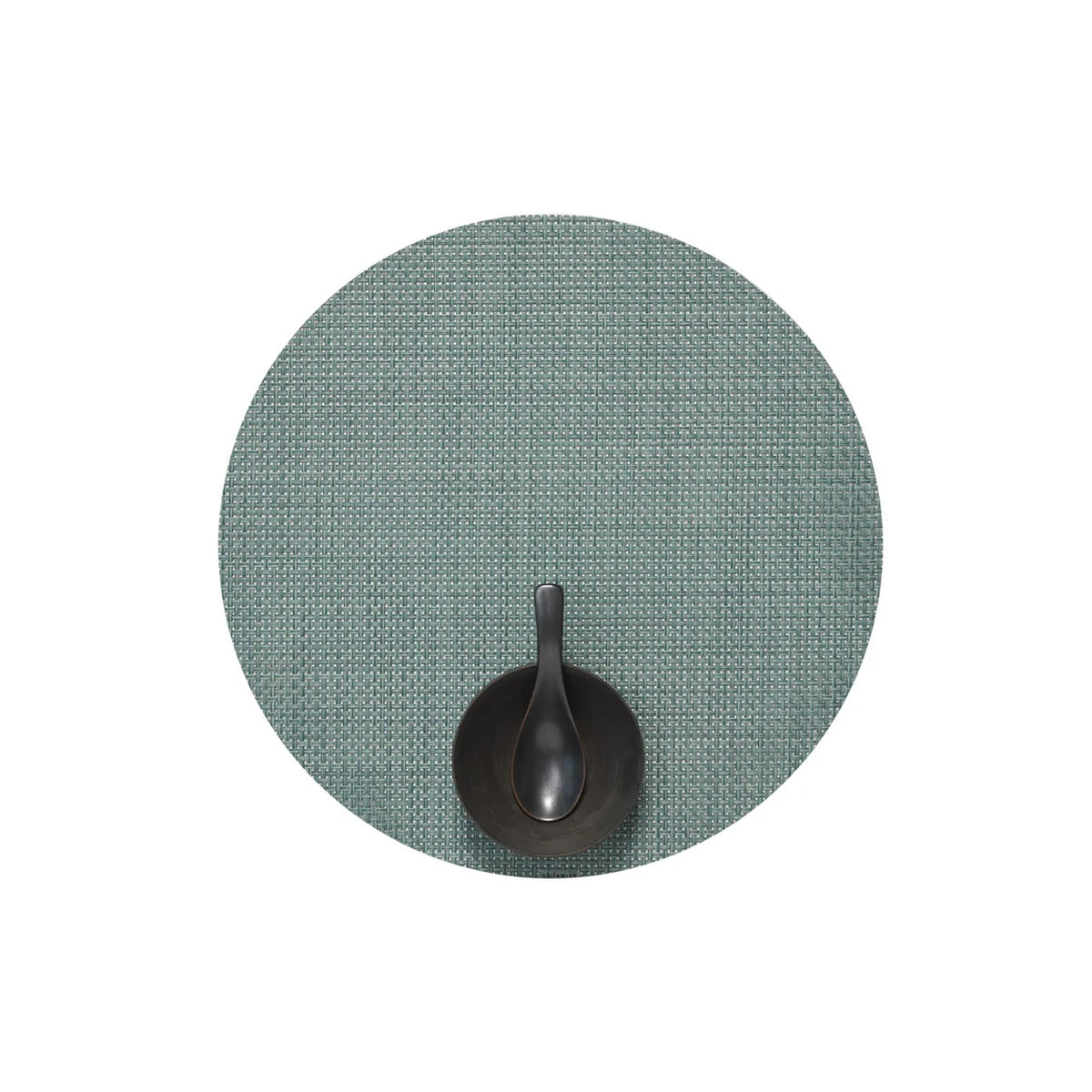 Basketweave Round Placemat | Celadon - Chilewich LLC - bluecashew kitchen homestead