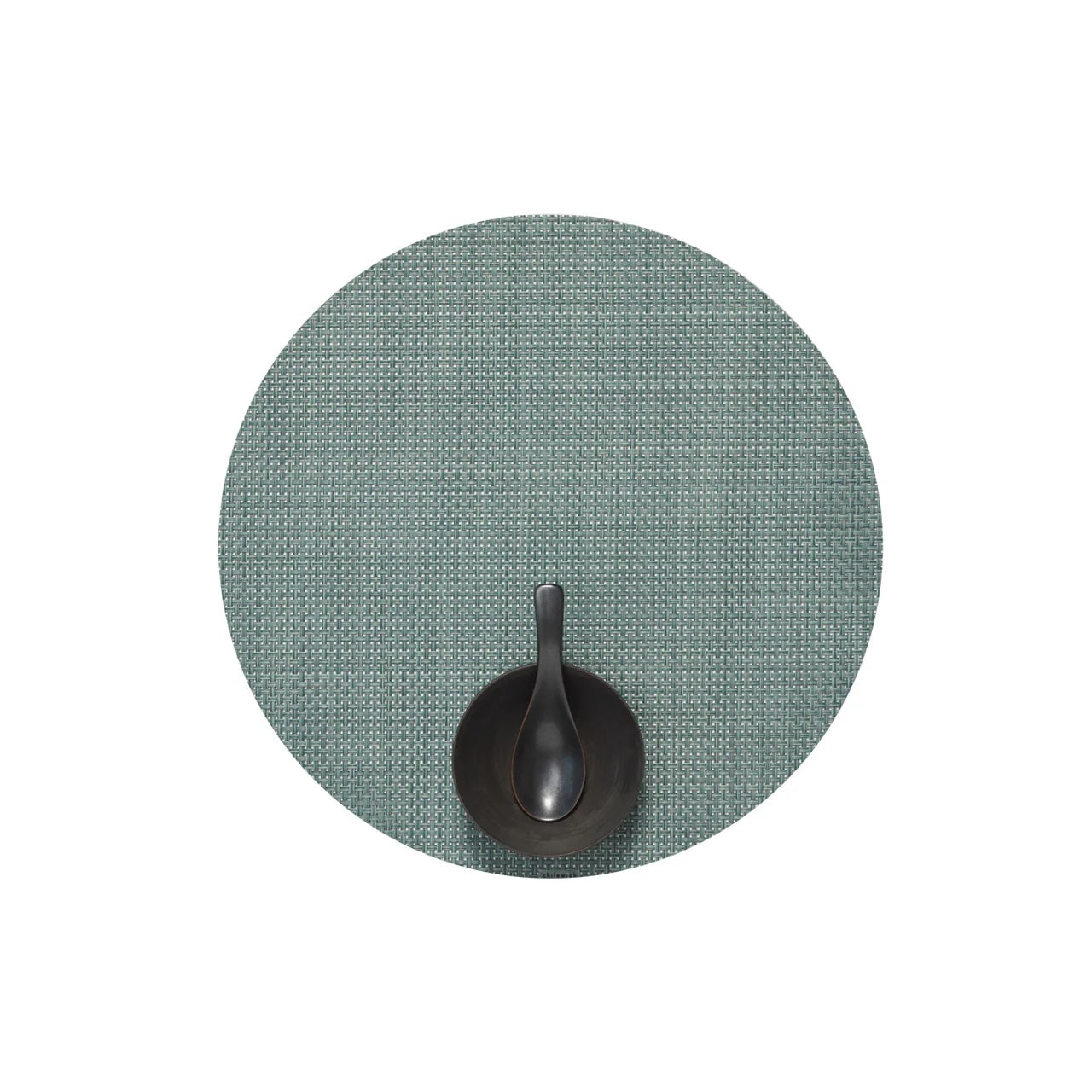 Basketweave Round Placemat | Celadon - Chilewich LLC - bluecashew kitchen homestead