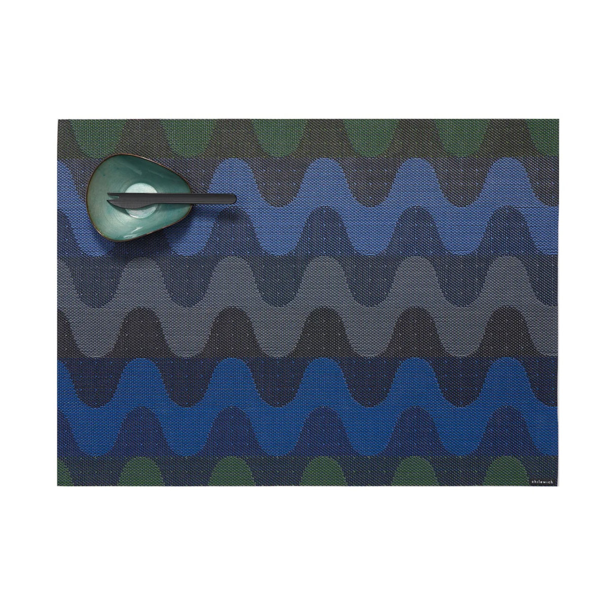 Wiggle Placemat | Deep Sea - Chilewich LLC - bluecashew kitchen homestead