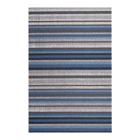 Horizon Stripe Shag Utility Mat | Deep Sea - Chilewich LLC - bluecashew kitchen homestead