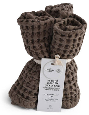 Big Waffle Wash Cloth (3 pack) | Clay - The Organic Company - bluecashew kitchen homestead