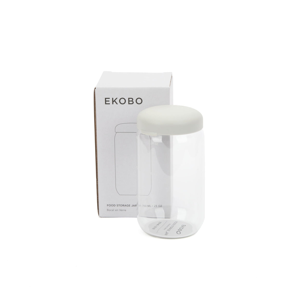Food Storage Jar in Borosilicate Glass 25 oz - Cloud: Cloud - EKOBO - bluecashew kitchen homestead