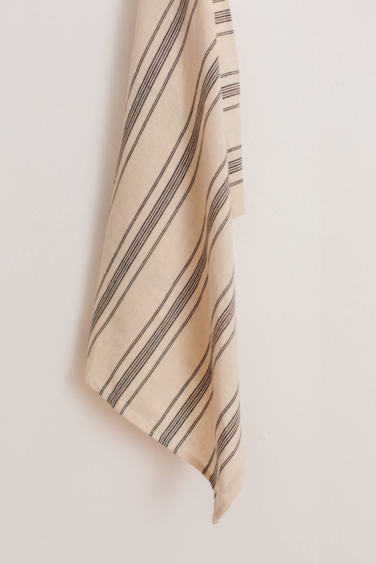 Striped Cotton Tea Towel | Black - Will & Atlas - bluecashew kitchen homestead