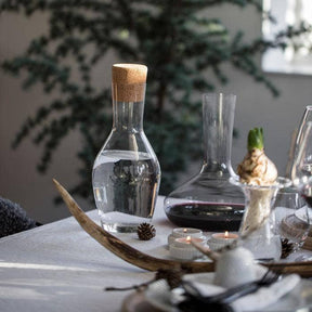 Holmegaard - Cabernet - Glass Water Carafe w/ Cork - 40.6 oz - Danish Design Collective - bluecashew kitchen homestead