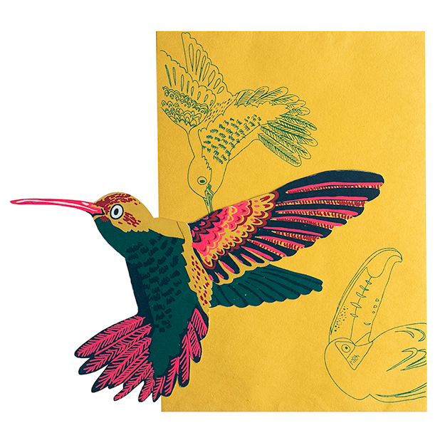 Hummingbird Greeting Card: C6 - East End Press - Bluecashew Kitchen Homestead