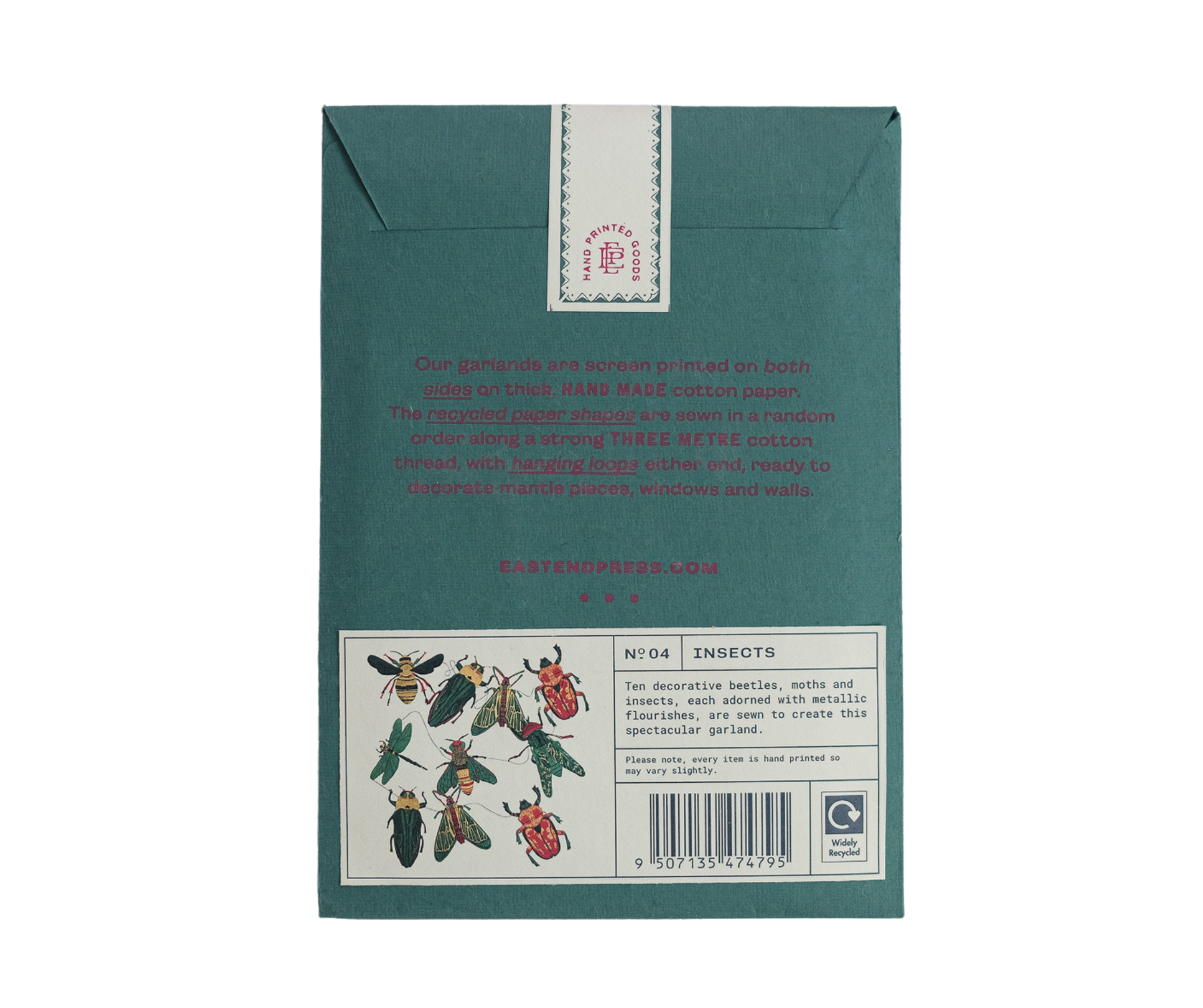 Insects Sewn Garland - East End Press - bluecashew kitchen homestead