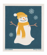 Swedish Dishcloth - MK Happy Snowman - Cose Nuove - bluecashew kitchen homestead