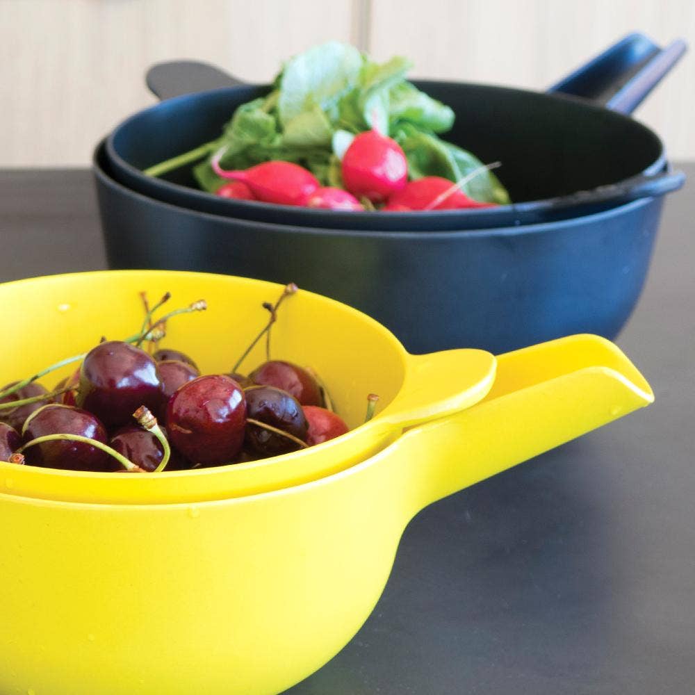 Small Mixing Bowl + Colander Set | Lemon