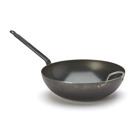 Blue Carbon Wok with Handle - De Buyer - Bluecashew Kitchen Homestead