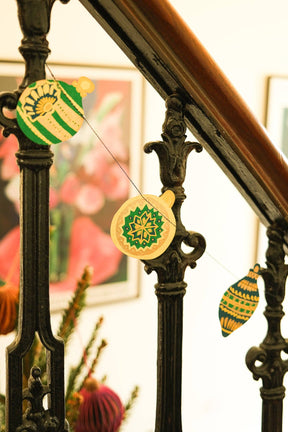 Christmas Ornaments Sewn Garland