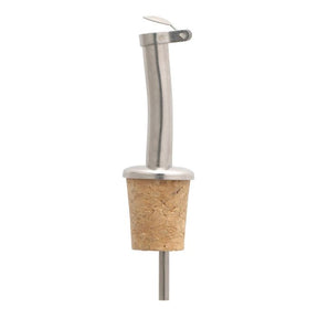 Stainless Steel Pourer with Natural Cork Stopper - Harold Import Company - Bluecashew Kitchen Homestead