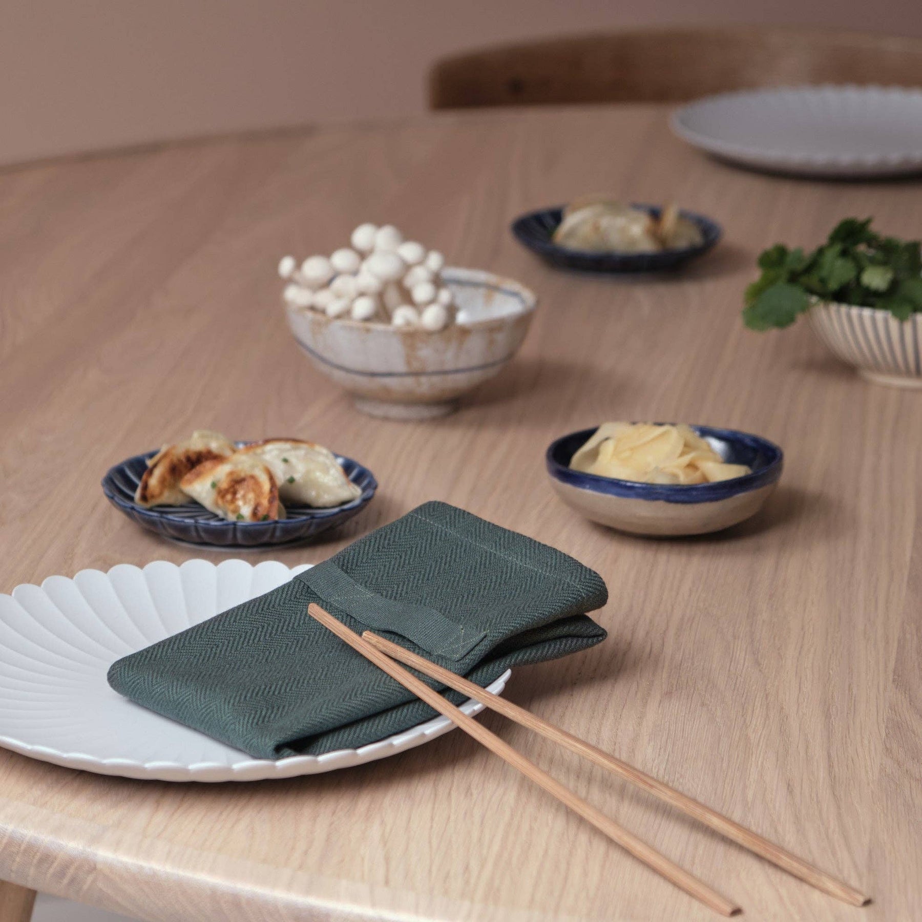 Dinner Napkins | Dark Green - The Organic Company - bluecashew kitchen homestead