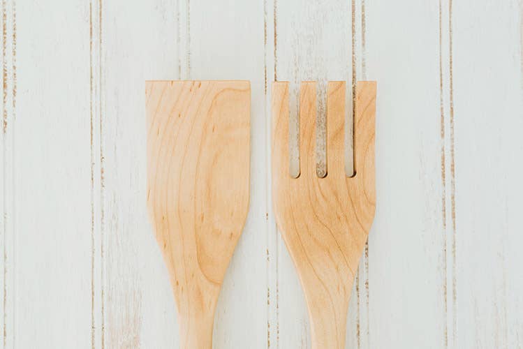 Beech Wood Salad Servers