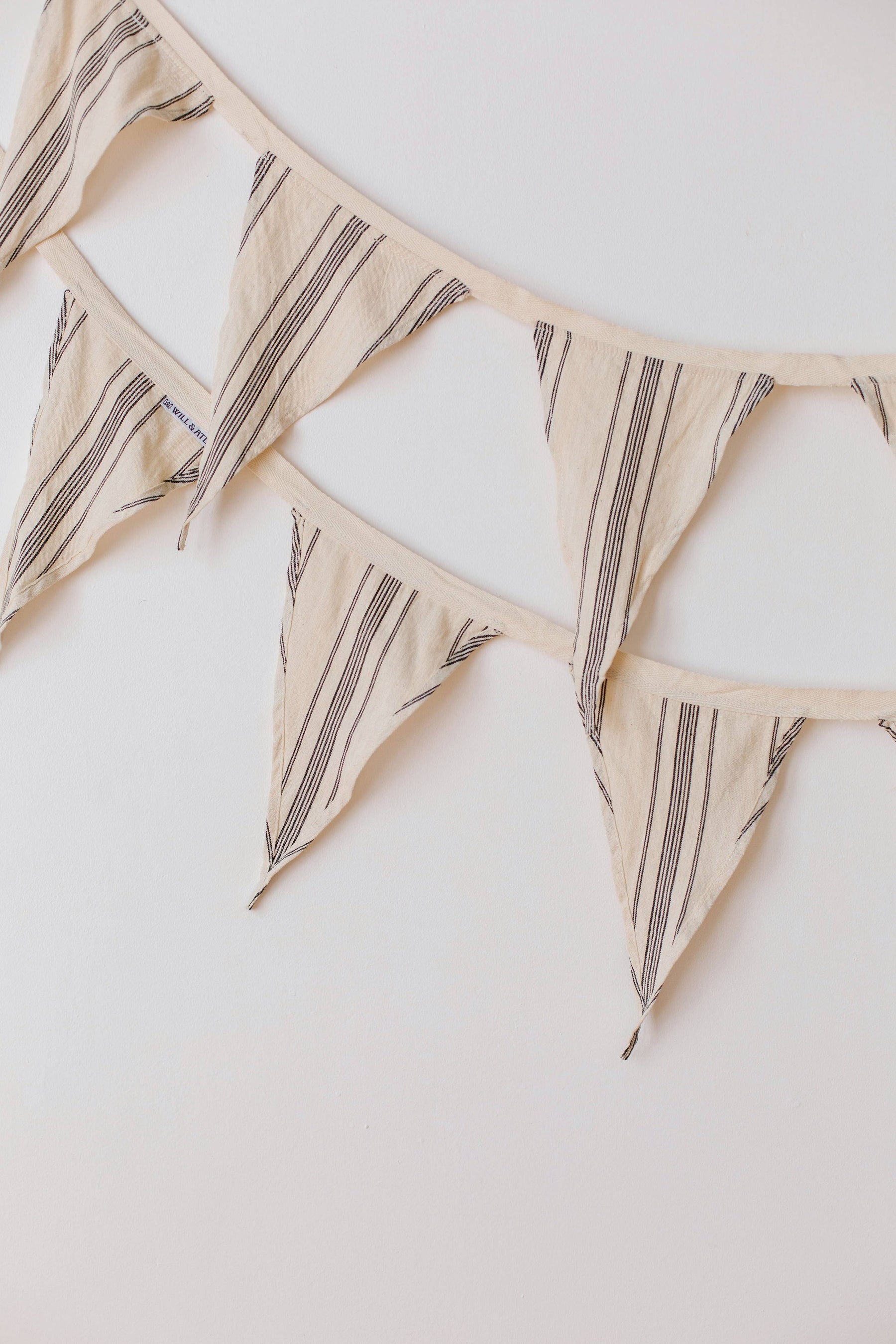Striped Cotton Bunting: Blue Stripe - Will & Atlas - bluecashew kitchen homestead