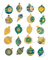 Christmas Ornaments Sewn Garland