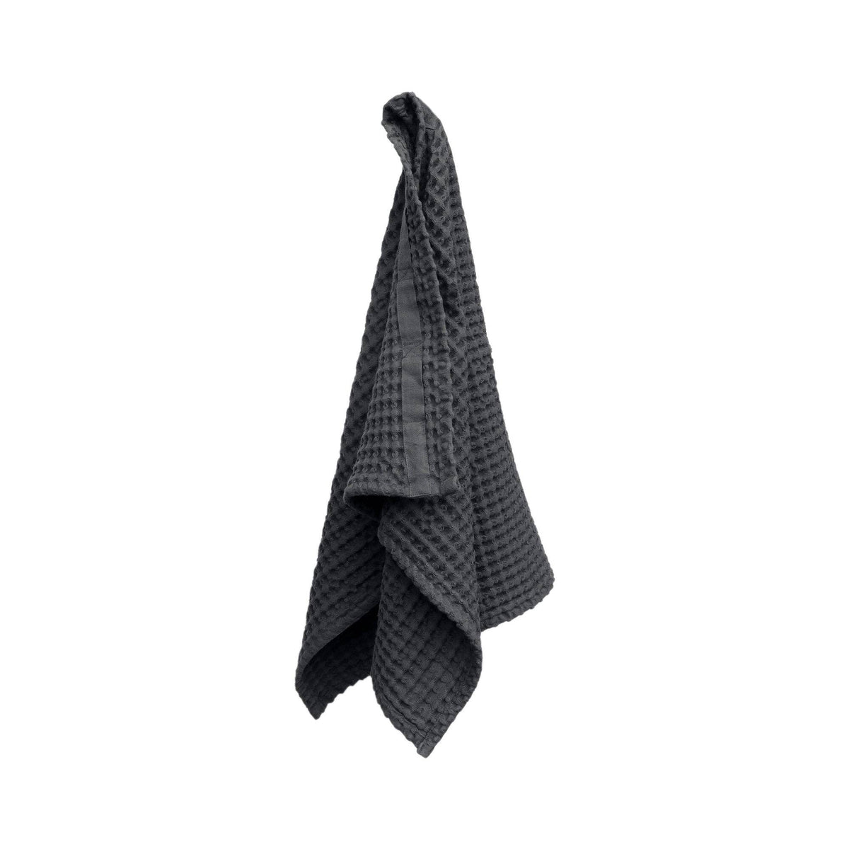 Big Waffle Hand Towel | Dark Grey - The Organic Company - bluecashew kitchen homestead