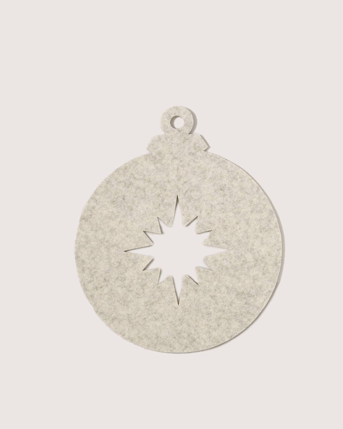 Bauble Wool Felt Trivet | Heather White