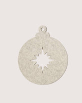 Bauble Wool Felt Trivet | Heather White