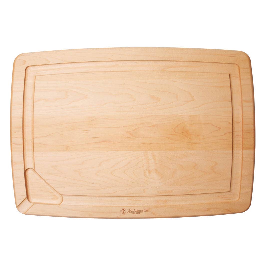 Maple Pour Spout Reversible Carving Board: 20" x 14" - JK Adams - bluecashew kitchen homestead