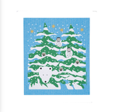 Swedish Dishcloth - Forest Owls - Cose Nuove - bluecashew kitchen homestead