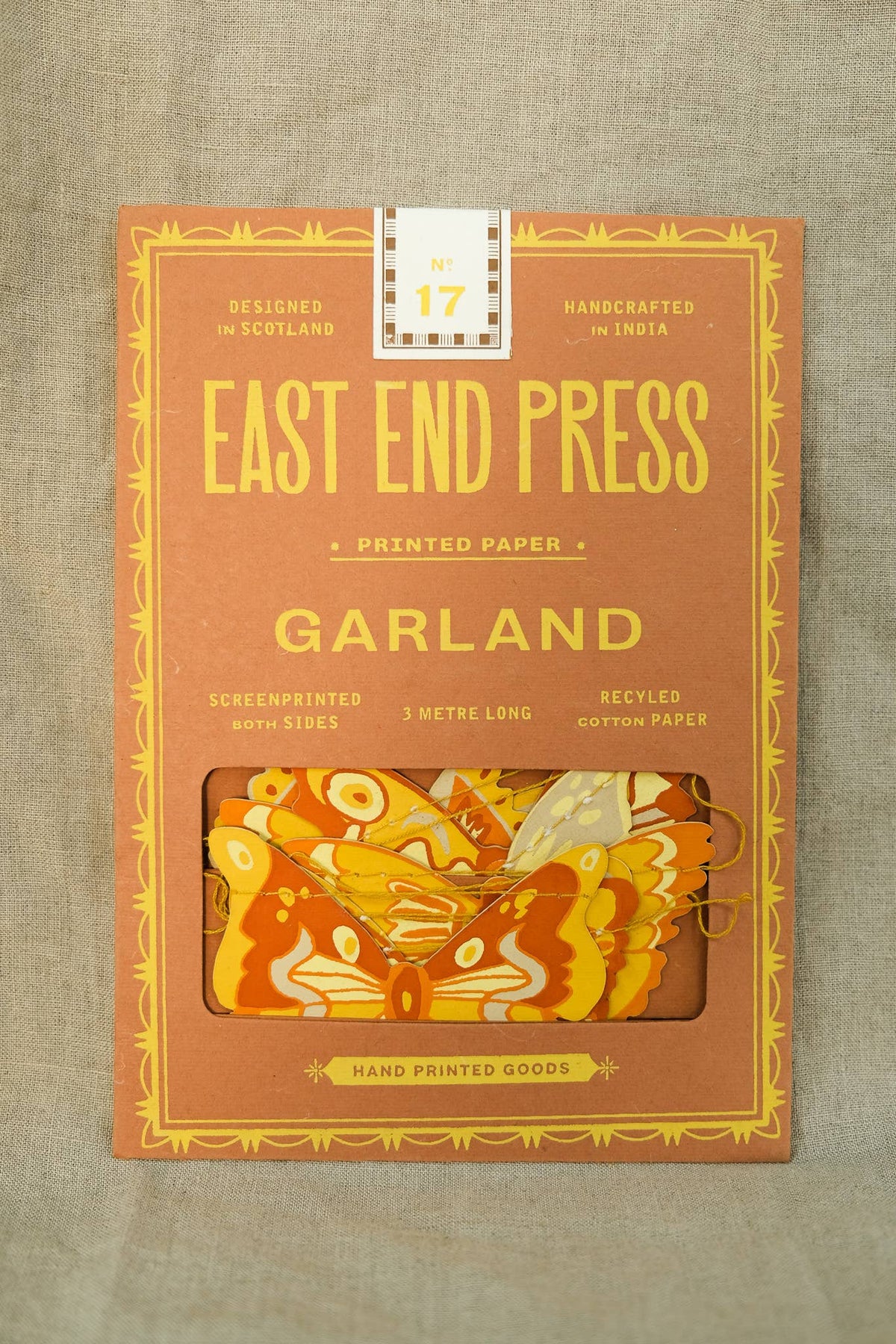 British Butterfly Sewn Garland - East End Press - Bluecashew Kitchen Homestead