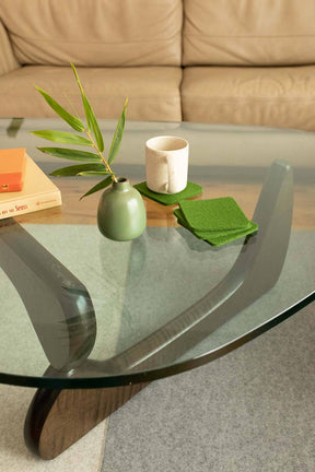 Bierfilzl Square Coasters | Loden Green