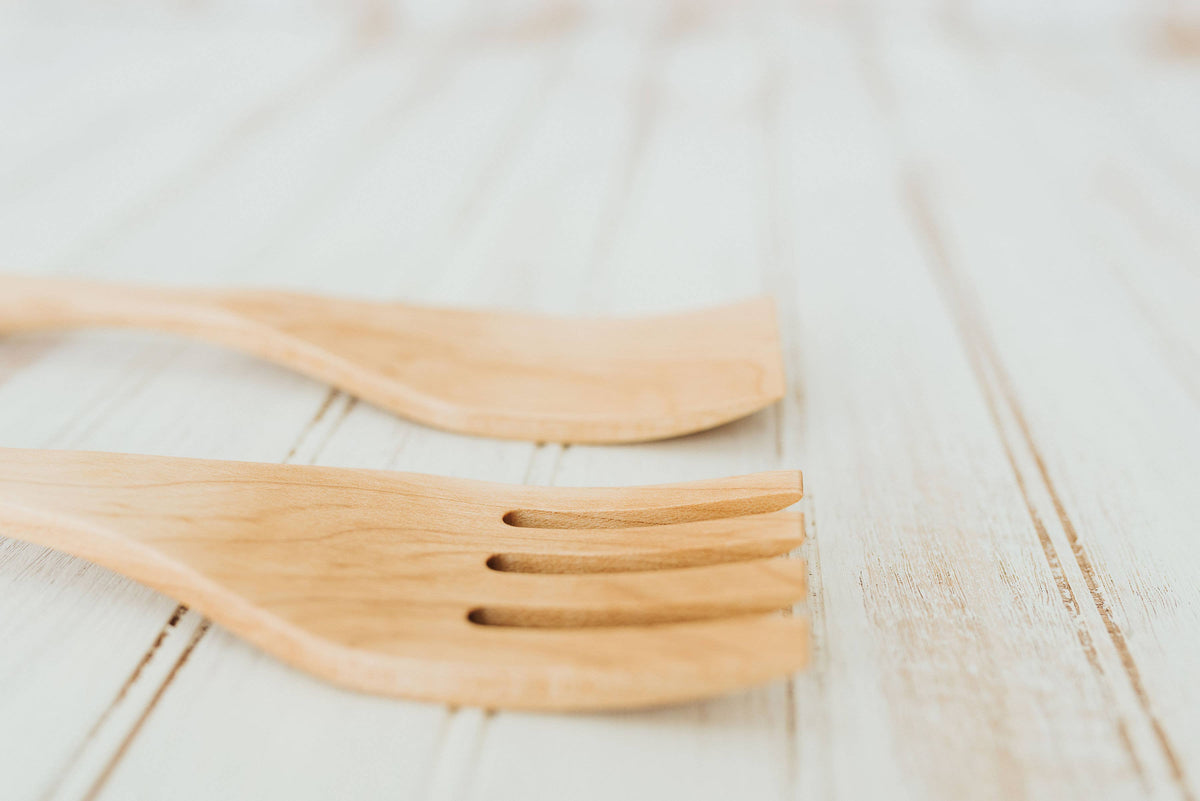 Beech Wood Salad Servers