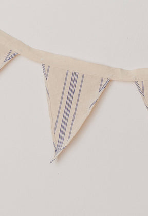Striped Cotton Bunting: Blue Stripe - Will & Atlas - bluecashew kitchen homestead