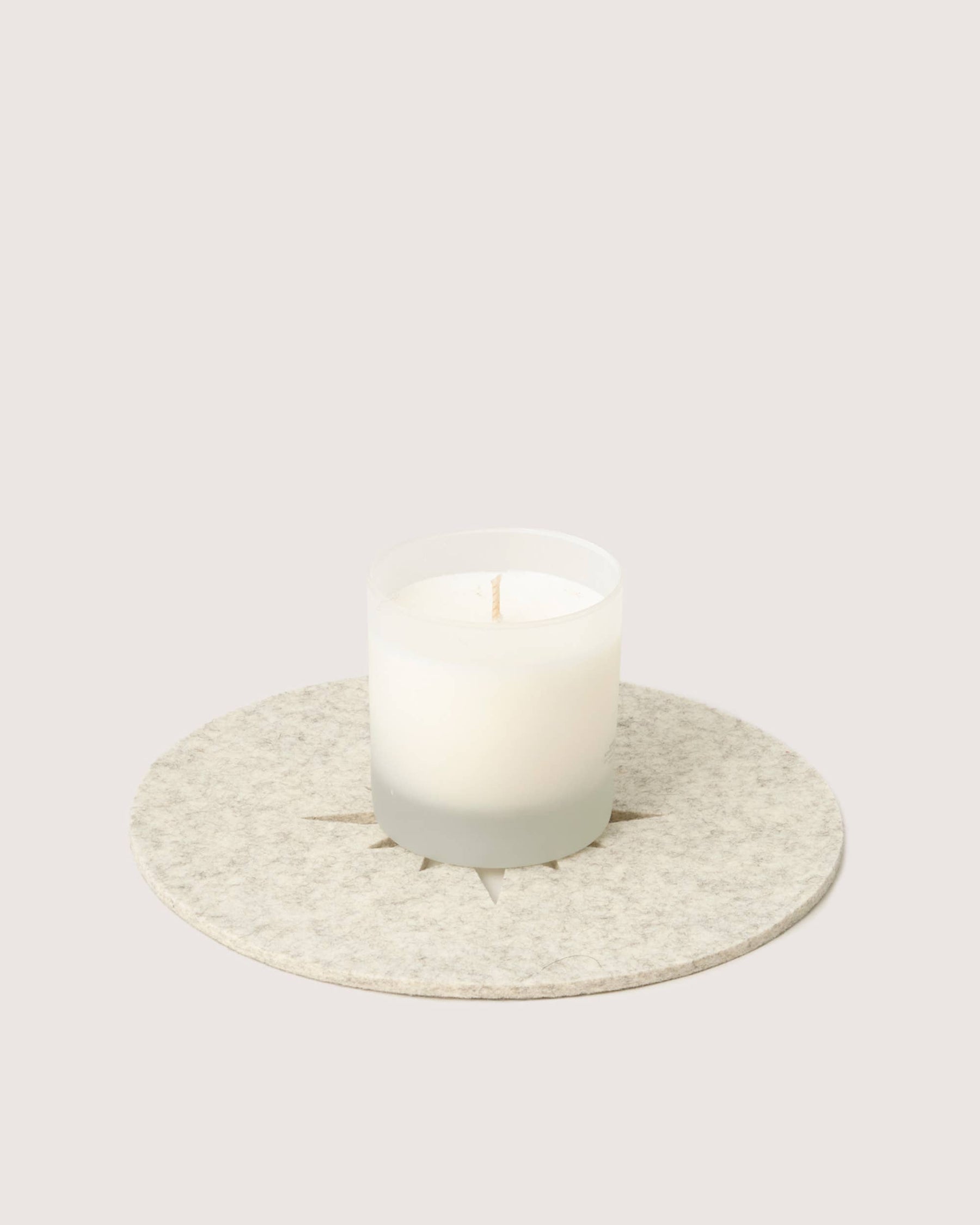 Bauble Wool Felt Trivet | Heather White