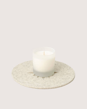 Bauble Wool Felt Trivet | Heather White