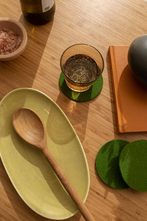Bierfilzl Round Coasters | Loden Green