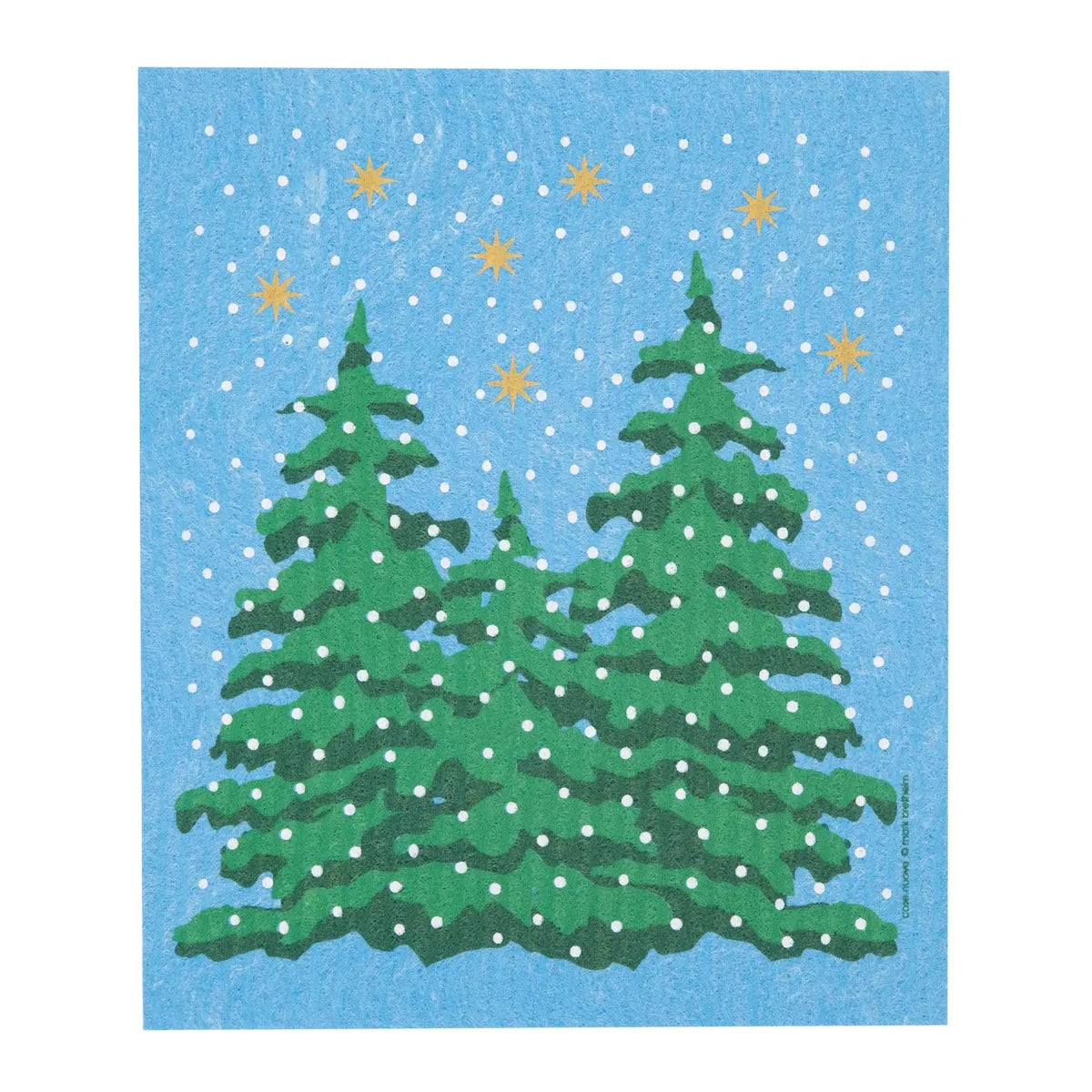 Winter Forest Swedish Dishcloth