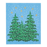 Winter Forest Swedish Dishcloth