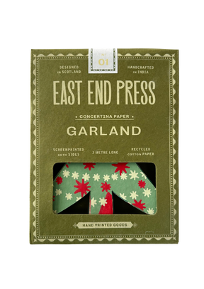 Christmas Trees Concertina Garland - East End Press - bluecashew kitchen homestead