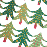 Christmas Trees Concertina Garland - East End Press - bluecashew kitchen homestead