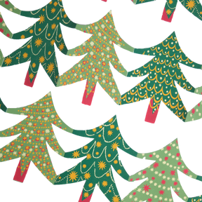 Christmas Trees Concertina Garland - East End Press - bluecashew kitchen homestead