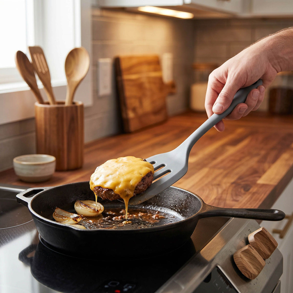 Silicone Slotted Turner - Harold Import Company - bluecashew kitchen homestead