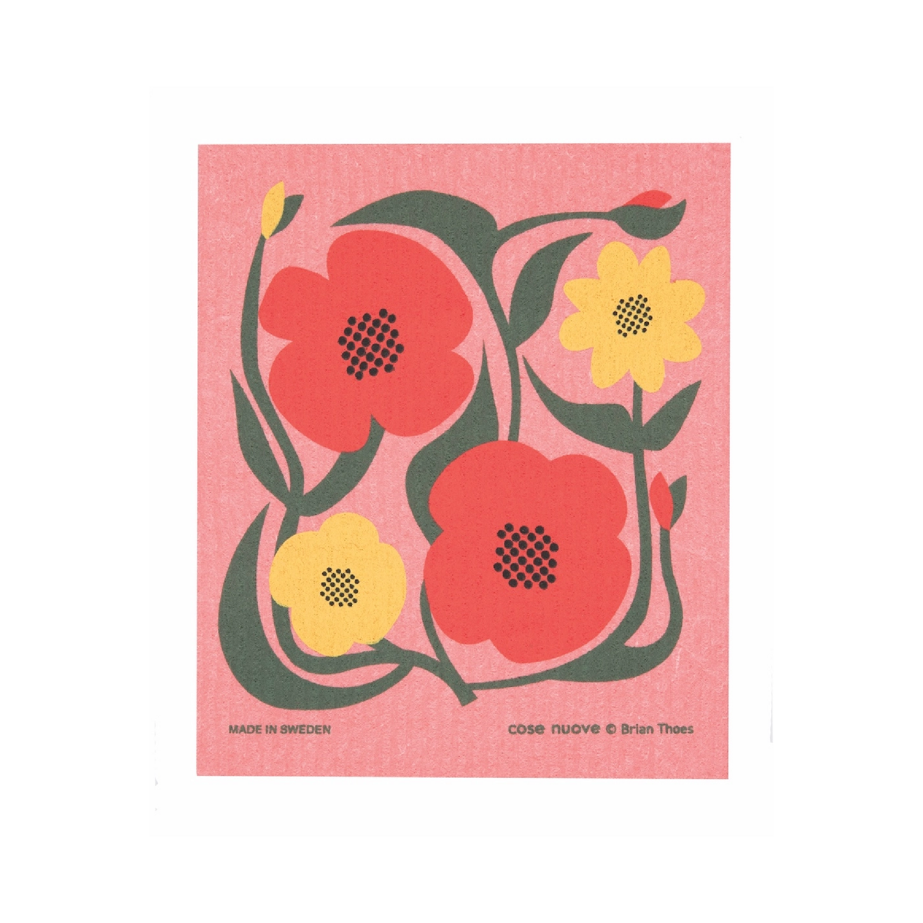 Flowers + Vines Swedish Dishcloth